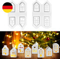 8 Stück Silikonformen Gießformen Ostern Häuser Mini Silikonform Haus Gips Zum Gi