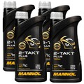 4x 1L Mannol 2-Takt Motoröl Motorradöl API TC JASO FD Zweitaktöl Teilsynthetisch