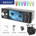 1 DIN Autoradio Mit 4 Zoll IPS Bldschirm+Rückfahrkamera BT FM USB AUX TF 12CAM