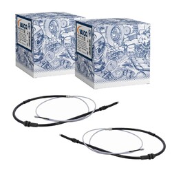 2X VAICO HANDBREMSSEIL SEILZUG HANDBREMSE LINKS+RECHTS passend für VW CADDY