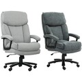 Bürostuhl, Ergonomisch Schreibtischstuhl mit Wippfunktion, Leinenoptik