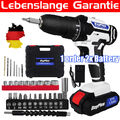 21V Akkuschrauber Set Akku Bohrschrauber Akkubohrer Bohrmaschine mit 0/1/2 Akkus