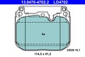 Bremsbelagsatz Scheibenbremse ATE Ceramic 13.0470-4702.2 für BMW 1er F40 2er F44