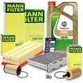 MANN INSPEKTIONSPAKET+5L CASTROL FÜR AUDI A3 SKODA VW GOLF 6 PASSAT 1.9 2.0 TDI