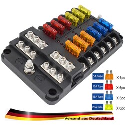 12V 32V 12-Weg ATO Sicherungshalter KFZ Auto Sicherungskasten LKW Boot Sicher DE