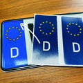 2x EU Feld Aufkleber kein Schwarz ✔ Kennzeichen Sticker ✔ Nummernschild Tuning ✔