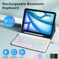 QWERTZ Beleuchtete Tastatur Hülle für iPad 5 6 7 8 9 10th Gen Pro 11 Air 3 4 5 6