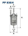 FILTRON PP 836/4 KRAFTSTOFFFILTER FÜR  AUDI MERCEDES-BENZ SEAT SKODA VW