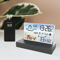 Wetterstation Funk Farbdisplay LCD Thermometer Innen-Außensensor Digitale Wecker