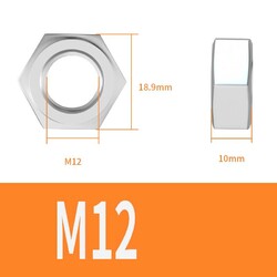 Sechskant-Muttern DIN 934 Edelstahl Rostfrei A2 V2A/A4 M1-M2 M3 M4 M5 M6 Bis M36