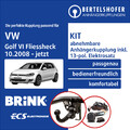 Für VW Golf VI Fliessheck Typ 5K1 10.2008-jetzt AHK abn +13pol spez E-Satz PKW