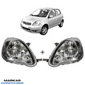 SCHEINWERFER SET LINKS RECHTS FÜR TOYOTA YARIS P1 XP10 2003-2005 H4 CHROM VORNE