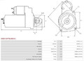 Anlasser Drehrichtung im Uhrzeigersinn S5507(MITSUBISHI) AS-PL für MAZDA 2 3