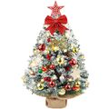 YSWOVUO Mini Weihnachtsbaum mit Beleuchtung LED 60cm Kleiner Weihnachtsbaum m...