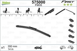 VALEO Wischblatt Scheibenwischer FIRST MULTICONNECTION 575000 für OPEL FIAT J13