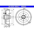 2x ATE BREMSTROMMELN 203mm HINTEN passend für FORD ESCORT ORION