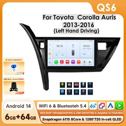 Für Toyota Corolla Auris 2013-2016 Autoradio GPS Android 14CarPlay 6+64GB BT5.4