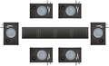 PVC Platzsets(6Er + Tischläufer),Platzdeckchen Tischsets Tischmatte Abwaschbar A