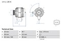 Lichtmaschine Generator Lima BOSCH 0 986 045 241 +67.90€ Pfand für MITSUBISHI HD