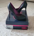 Buffalo London High Heel Pumps – Echtleder – Gr. 38 Schwarz