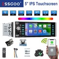 Wireless Carplay Android Auto 5" Autoradio IPS bildschirm 1DIN Bluetooth USB Aux