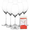 Spiegelau Hi-Lite Champagnerglas 347 ml 6er Set + Poliertuch aus Kristallglas
