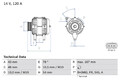 Lichtmaschine Generator für FORD MAZDA VOLVO C-MAX FIESTA V FOCUS II Turnier