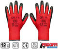 12 Paar Arbeitshandschuhe Montage Werkstatt Handschuhe LATEX ROT Rau Gr 11 / XXL
