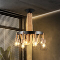 Retro Industrielampe Metal Hanfseil Hängeleuchte Seil Pendelleuchte Deckenlampe