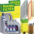 MANN FILTERSET+FUCHS 5W-30 ÖL passend für VW TOUAREG 7P5 PORSCHE CAYENNE 3.0 D