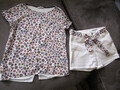 edc by ESPRIT TOP BLUSE SHIRT SOMMER Gr. 38 / S BUNT WEIß wie NEU  !!!