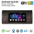 4GB+64GB 8 Kern Android 14 DAB+ Autoradio BMW X5 E53 Navi Carplay 4G DSP Wifi BT
