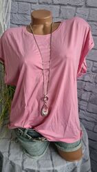 Tom Tailor Shirt Bluse rosa Kurzarm Oberteil Damen Gr. M bis XXL (3 839)