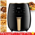 6L 2400W Heißluftfritteuse Fritteuse Heißluft Digitale Edelstahl Air Fryer XXL