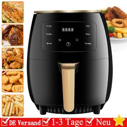 6L 2400W Heißluftfritteuse Fritteuse Heißluft Digitale Edelstahl Air Fryer XXL