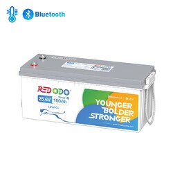 Redodo 24V LiFePO4 100Ah 200Ah Lithium Batterie Mit BMS für Wohnmobil Solar Boot