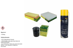 MANN-FILTER Filtersatz MANNOL Klimareiniger für Fiat Punto 1.2 16V 80