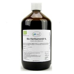 KS Sala Hanföl Hanfsamenöl kaltgepresst nativ BIO 1000 ml 1 L Glasflasche