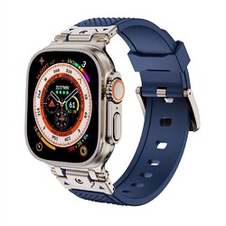 Für Apple Watch Series 10 9 8 7 6 5 4 3 SE Ultra 2 1 49mm Metall Silikon Armband