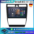 6+128GB 8Kern Für Audi A6 S6 RS6 C5 1997-2004 Autoradio Android GPS Navi CarPlay