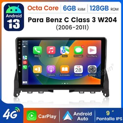 Android 14 Carplay Autoradio Für Mercedes C Class W204 S204 GPS NAVI WiFi DAB+