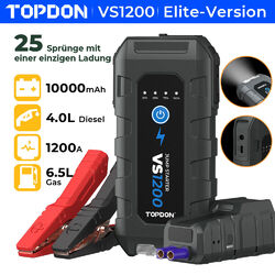 TOPDON VS1200 1200A Starthilfe Powerbank Booster starthilfegerät Auto Booster