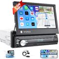 1 DIN 7" Elektrischer Autoradio Flip Out Wireless Carplay Android Auto USB DAB+