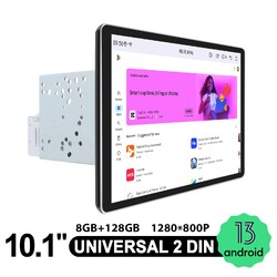 10.1 Zoll Doppel-DIN Autoradio mit GPS Navigation Bluetooth Android 13 Qualcomm