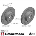2x Zimmermann 150.3497.53 Bremsscheibe für BMW 3 1 4 F20 F21 F30 F80 F31 F34