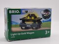 Brio World Eisenbahn Waggon Goldwaggon mit Licht 2 Teile 33896