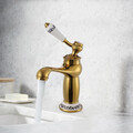 Messing Waschtisch Armatur Retro Wasserhahn Bad Waschbecken Mischbatterie Antik