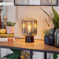 Lese Leuchte Schlaf Wohn Zimmer Beleuchtung Nacht Tisch Lampe Chrom Rauchglas