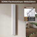 Design Heizkörper Mittelanschluss Röhrenheizkörper Doppellagig Paneel Schmal Bad