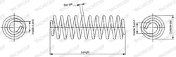 1x Fahrwerksfeder MONROE SPRINGS SP2469 für B4Y MONDEO FORD 3 B5Y 16V SCi TDDi